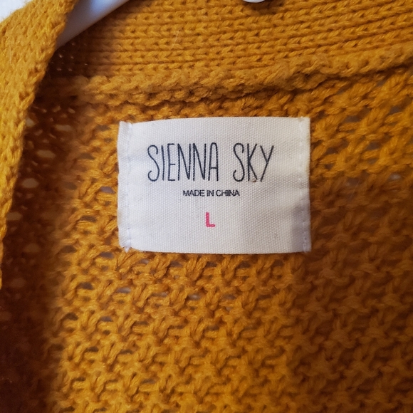 Sienna Sky Mustard Yellow Oversized Cardigan - Picture 2 of 4